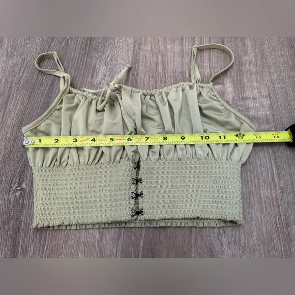 Urban Outfitters Out From Under Satin Milkmaid Crop Top Blouse Small - Picture 4 of 7